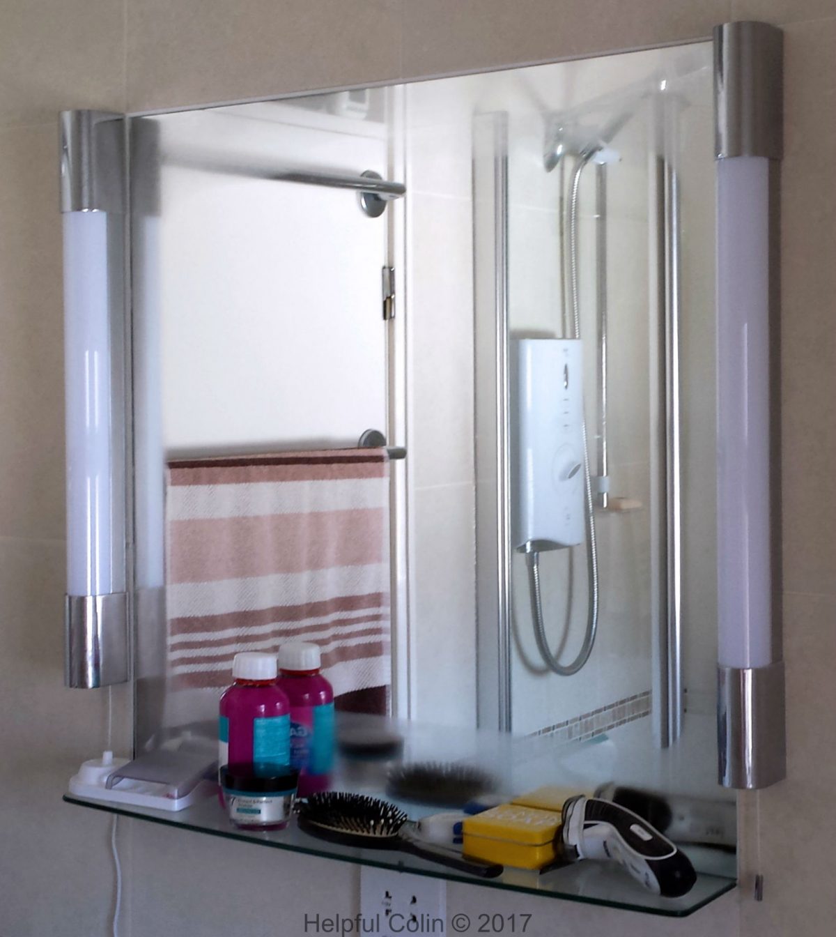 condensation free bathroom mirror