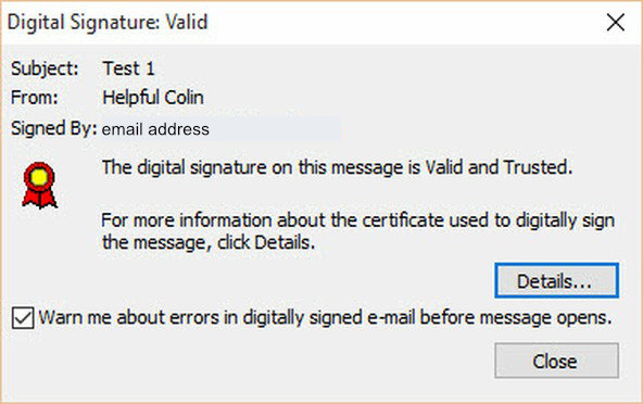 Using A Digital Signature With Outlook