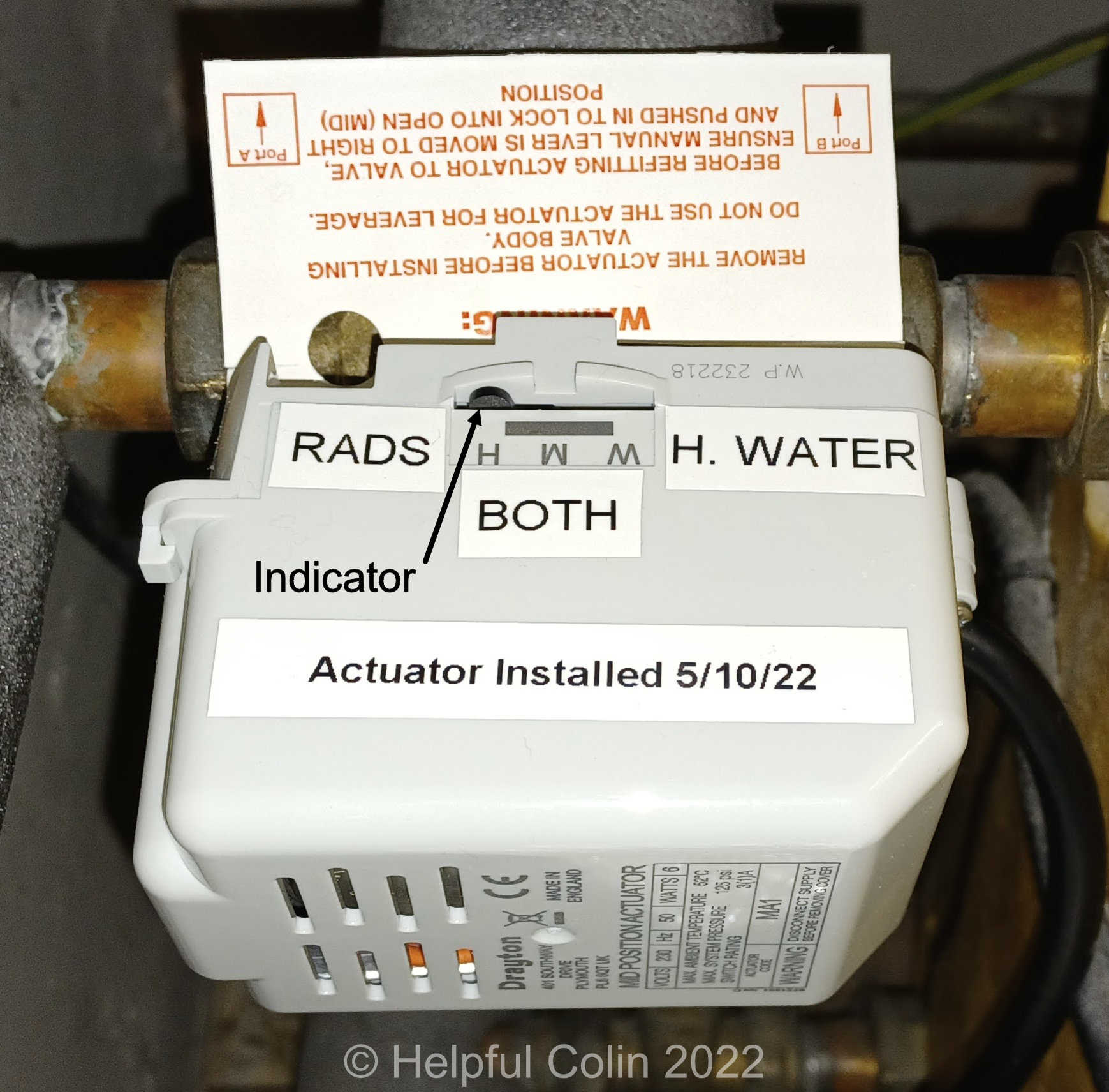 Changing A 3-Port Valve Actuator in A Central Heating System